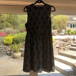 Black Dress with Floral Design